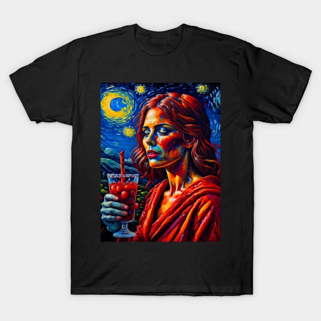 THE BLOODY MARY in starry night T-Shirt by FUN GOGH